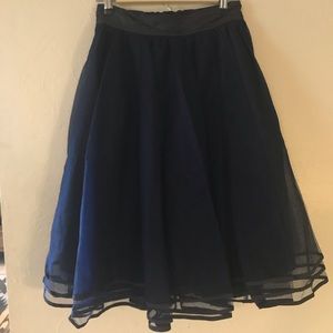 eShakti Navy Tule Skirt Size 8